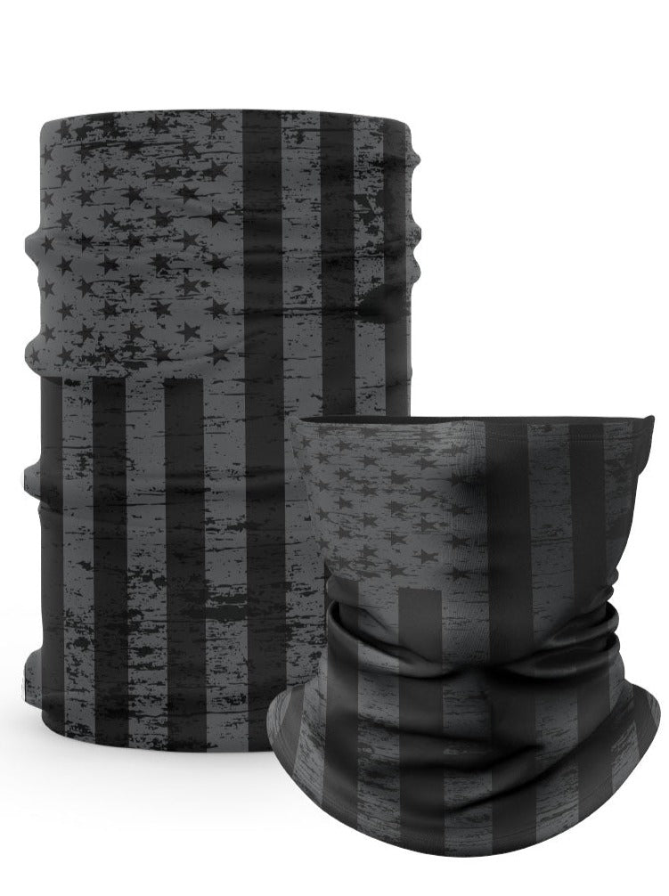 Faded Out Grey & Black American Flag