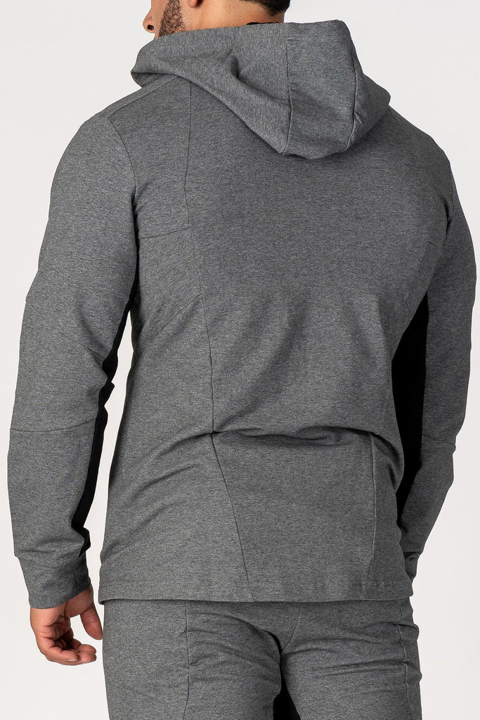 dark grey heather/black